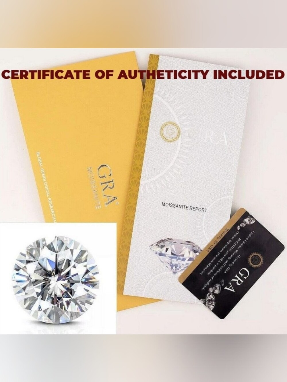 Genuine Moissanite 3 Carat Ring 18K White Gold Vermeil Size 8! - Picture 11 of 15